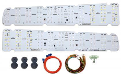 1973-74 Charger - 2 Panel Sequential LED Taillight Kit w/LED Reverse